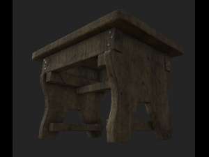 stool wooden 3D Модель
