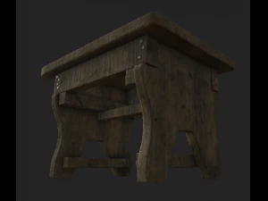 stool wooden 3D Model