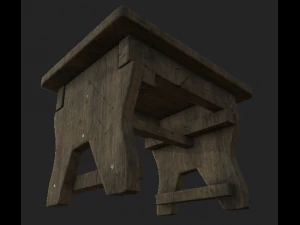 stool wooden 3D Model