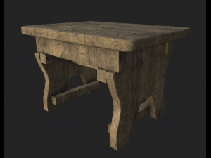 stool wooden 3D Модель