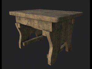 stool wooden 3D Model