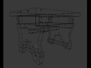 stool wooden 3D Модель