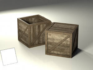 wooden box Model 3D