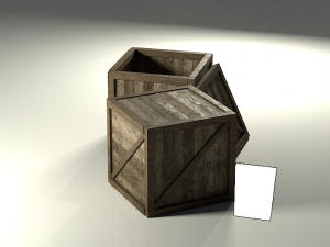 wooden box Model 3D