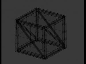 wooden box Model 3D