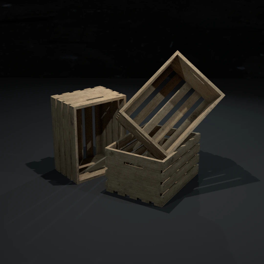 crate woods 3D Model .c4d .max .obj .3ds .fbx .stl .blend 