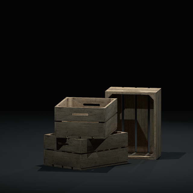 crate woode 3D Model .c4d .max .obj .3ds .fbx .stl .blend