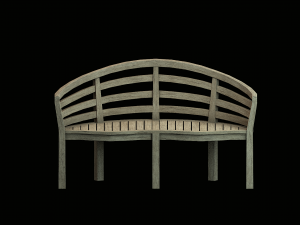 wooden bench 3D Model