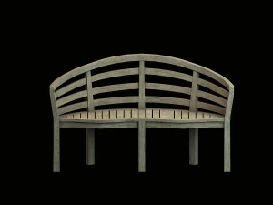 Holzbank 3D Modell