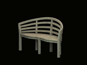 wooden bench 3D Model
