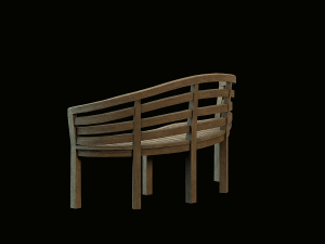 wooden bench 3D Model