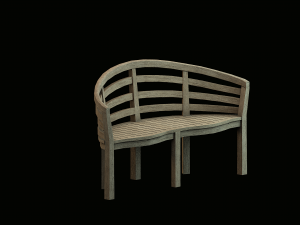 wooden bench 3D Model