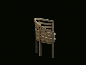 wooden bench 3D Model