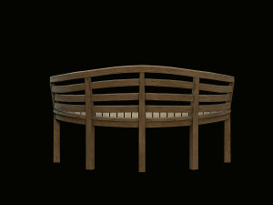 wooden bench 3D Model