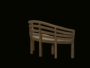 wooden bench 3D Model