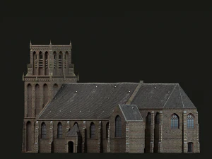 medieval church 3D Model