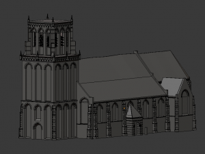 medieval church 3D Model