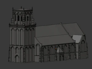 medieval church 3D Model