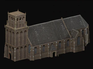 medieval church 3D Model
