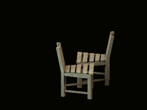 wooden chair Model 3D