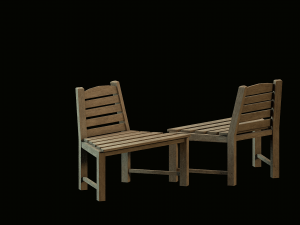 wooden chair Model 3D
