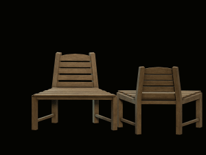wooden chair Model 3D