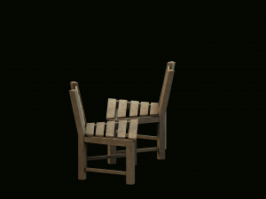 wooden chair Model 3D