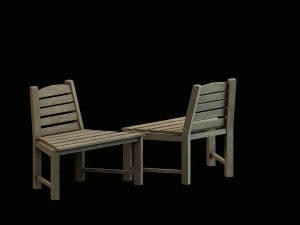 wooden chair Model 3D