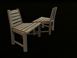 wooden chair Model 3D
