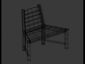 wooden chair Model 3D