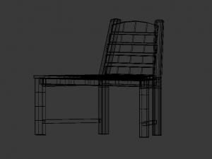 wooden chair Model 3D