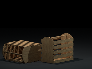 crate large Modello 3D