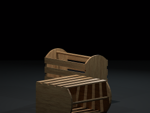 crate large Modello 3D
