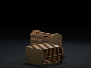 crate large Modello 3D