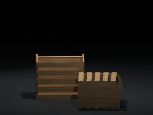 crate large Modello 3D