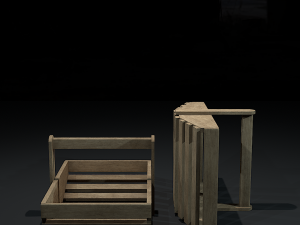 basket wooden 3D Model