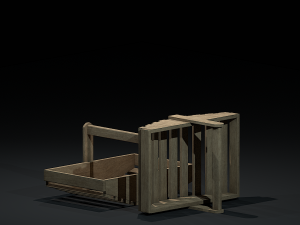basket wooden 3D Model