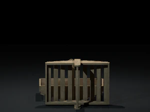 basket wooden 3D Model
