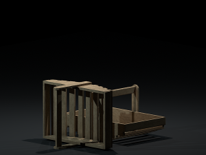 basket wooden 3D Model