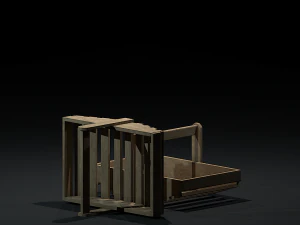 basket wooden 3D Model