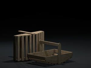 basket wooden 3D Model