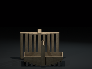 basket wooden 3D Model