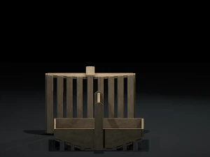 basket wooden 3D Model
