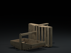 basket wooden 3D Model