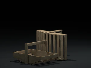 basket wooden 3D Model
