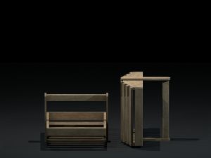 basket wooden 3D Model