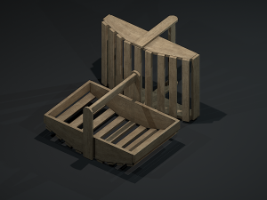 basket wooden 3D Model