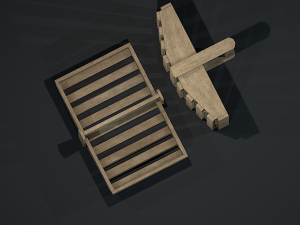basket wooden 3D Model