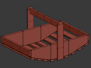 basket wooden 3D Model