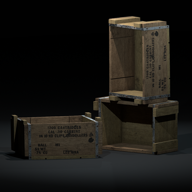 ww2-crate 3D 모델 .c4d .max .obj .3ds .fbx .stl .blend 